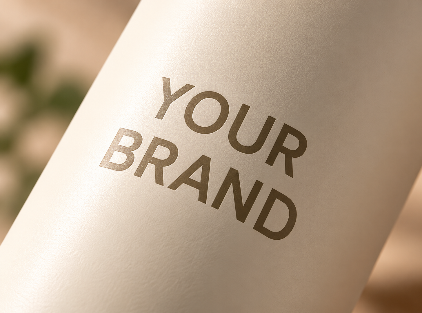 Custom logo and branding application on drinkware